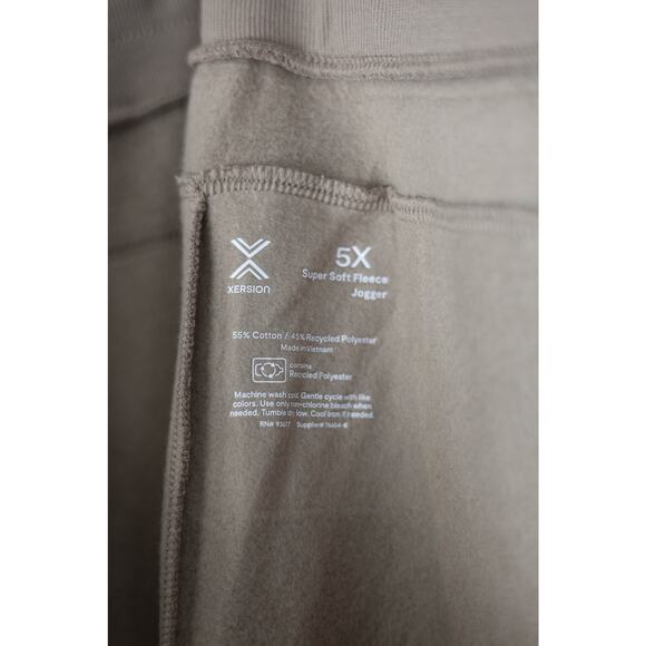 Xersion Size 5X Jogger Pants Super Soft Mid-Rise Light Brown NWT - Picture 5 of 7
